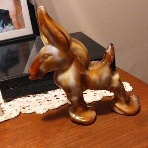 Vintage glass donkey